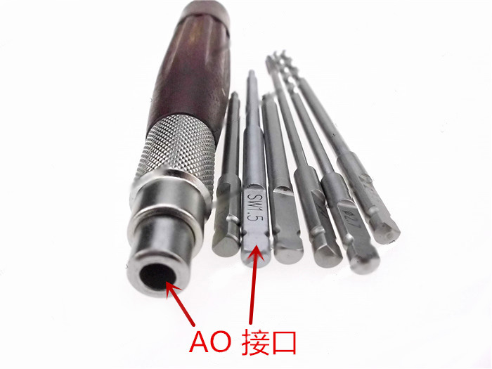 骨科器械AO快装把手快换手柄中空空心滑动取钉起子上钉器直型切换