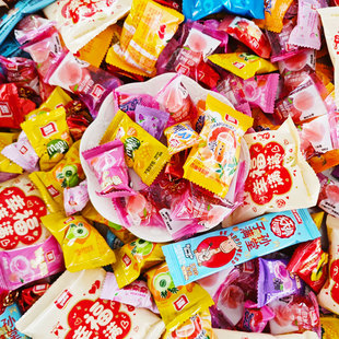 雅客集锦糖2500g混合搭配散装结婚喜糖喜庆软硬糖果5斤袋装婚礼糖