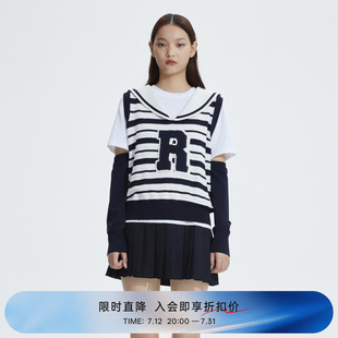 甜酷海軍領(lǐng)兩穿連衣裙RN11101176 REVAN芮范奧萊春季 寵粉直降