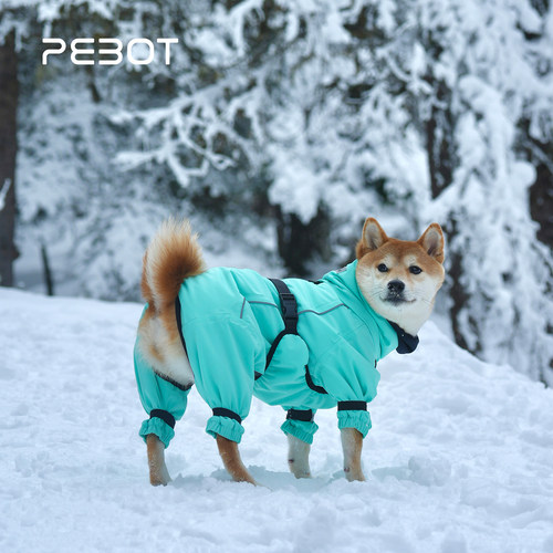 PEBOT3M暖棉Elsa冲锋衣四腿防风防水大型犬滑雪服狗狗棉衣非羽绒