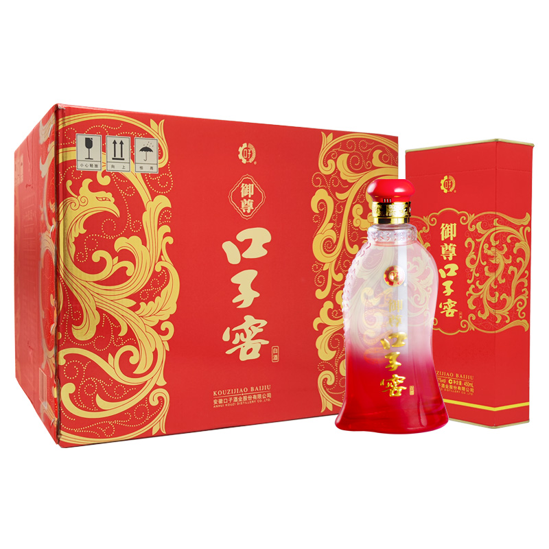 【专享优惠】口子窖御尊41度整箱4瓶450ml盒装正品纯粮食酒口子酒