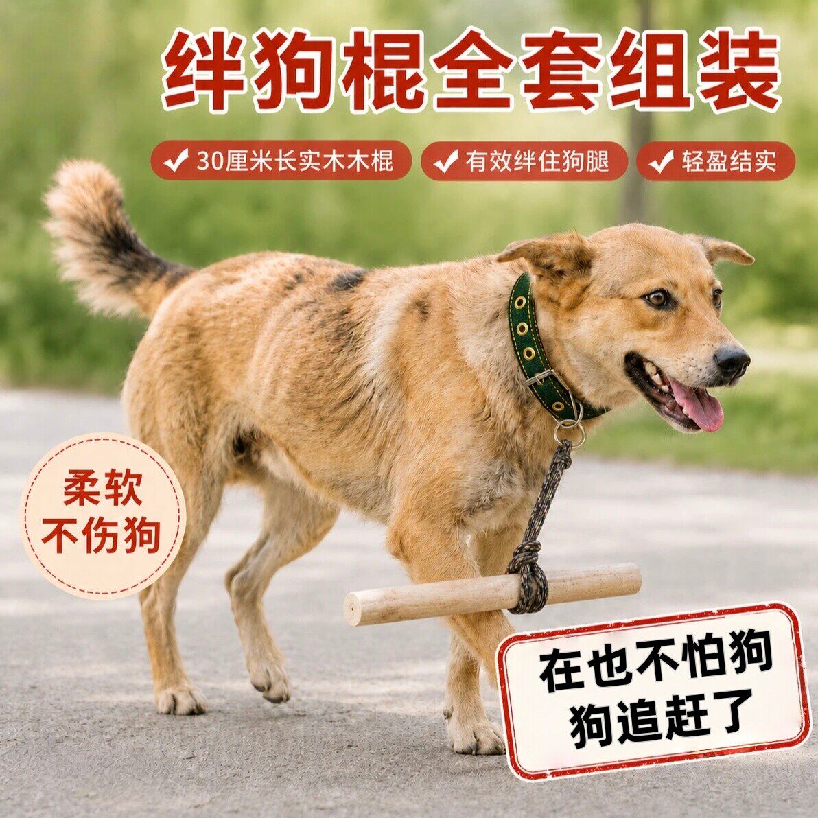 爆款狗狗限速防咬纠正棍遛狗神器
