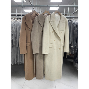 冲量款 微收腰毛呢外套 正肩直筒双面羊毛大衣女百搭简约秋冬新款