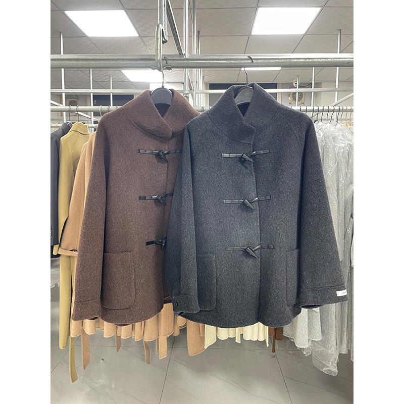25秋冬新款双面羊毛大衣女短款韩版牛角扣减龄百搭半高领毛呢外套,女装/女士精品,毛呢外套,淘宝优惠券,粉丝福利购,淘宝优惠卷