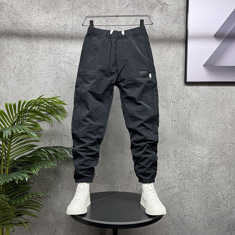 加绒加厚保暖日系复古休闲束脚裤男款冬季宽松尼龙运动哈伦裤潮牌,男装,休闲裤,淘宝优惠券,粉丝福利购,淘宝优惠卷