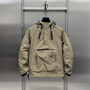 高级感设计连帽工装 2025秋季 套头冲锋衣潮流大码 男士 夹克外套 新款