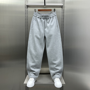 新款 秋冬潮流宽松纯色百搭直筒加绒长裤 2024裤 运动卫裤 子男款 秋季
