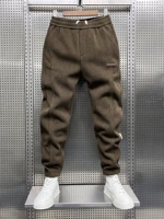 Мужские демисезонные утепленные штаны, оверсайз