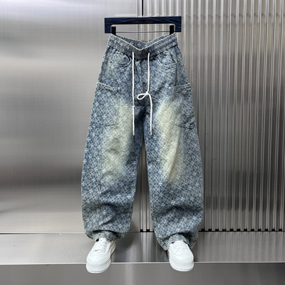 美式高街vibe风牛仔裤男