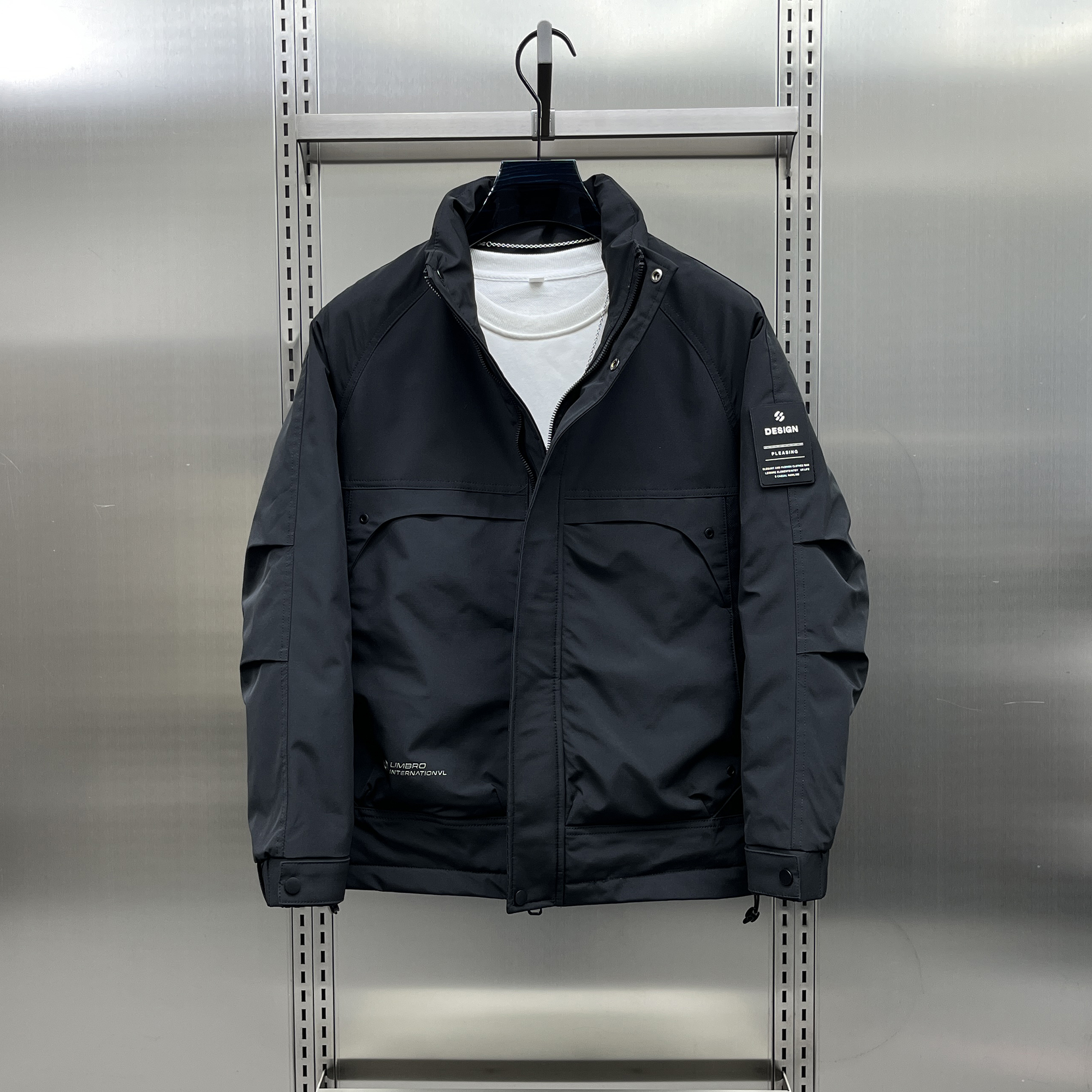 2024冬季新款纹理羽绒服男款潮牌