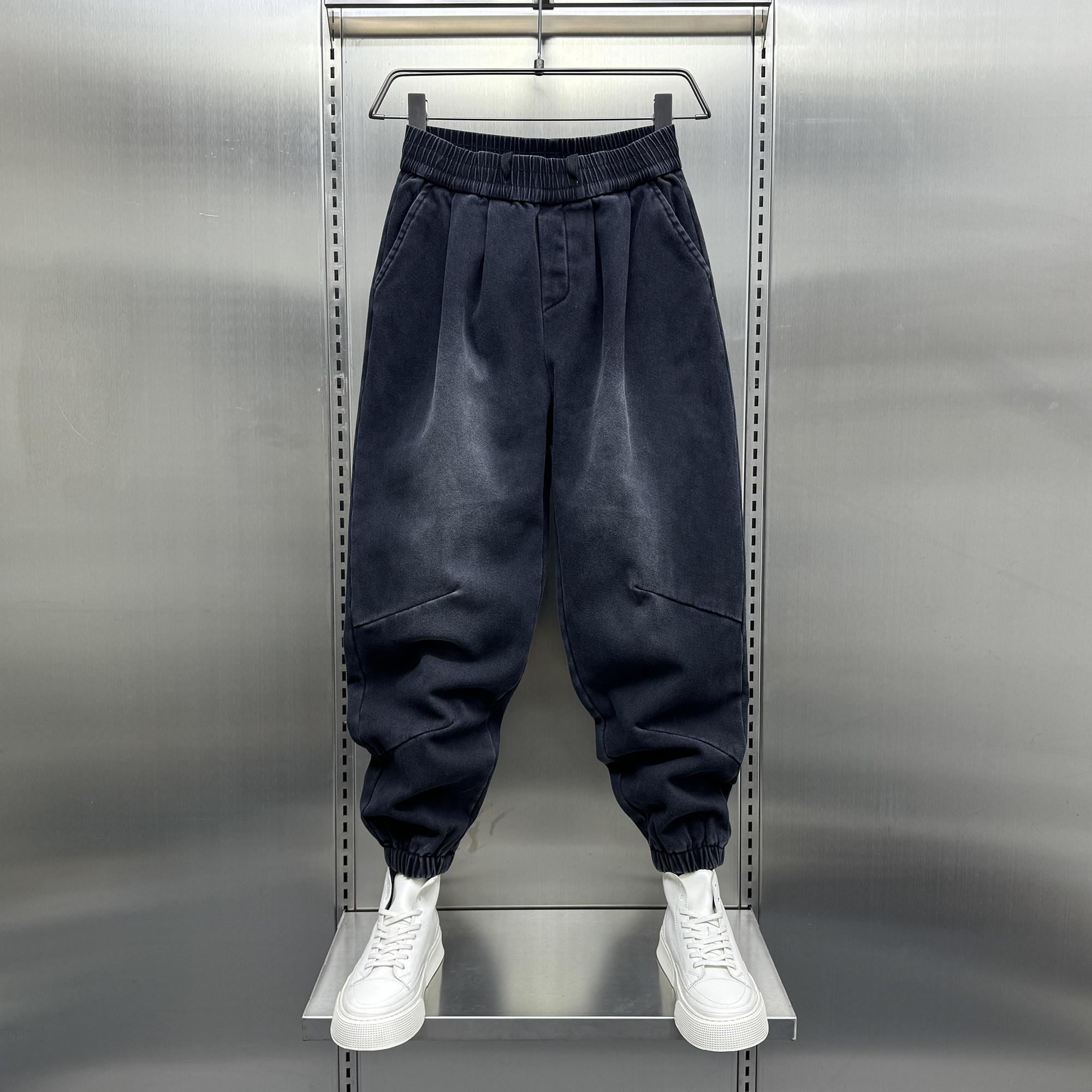 男士加绒牛仔裤冬季潮牌宽松时尚哈伦裤韩版美式痞帅加厚束脚裤,男装,牛仔裤,淘宝优惠券,粉丝福利购,淘宝优惠卷