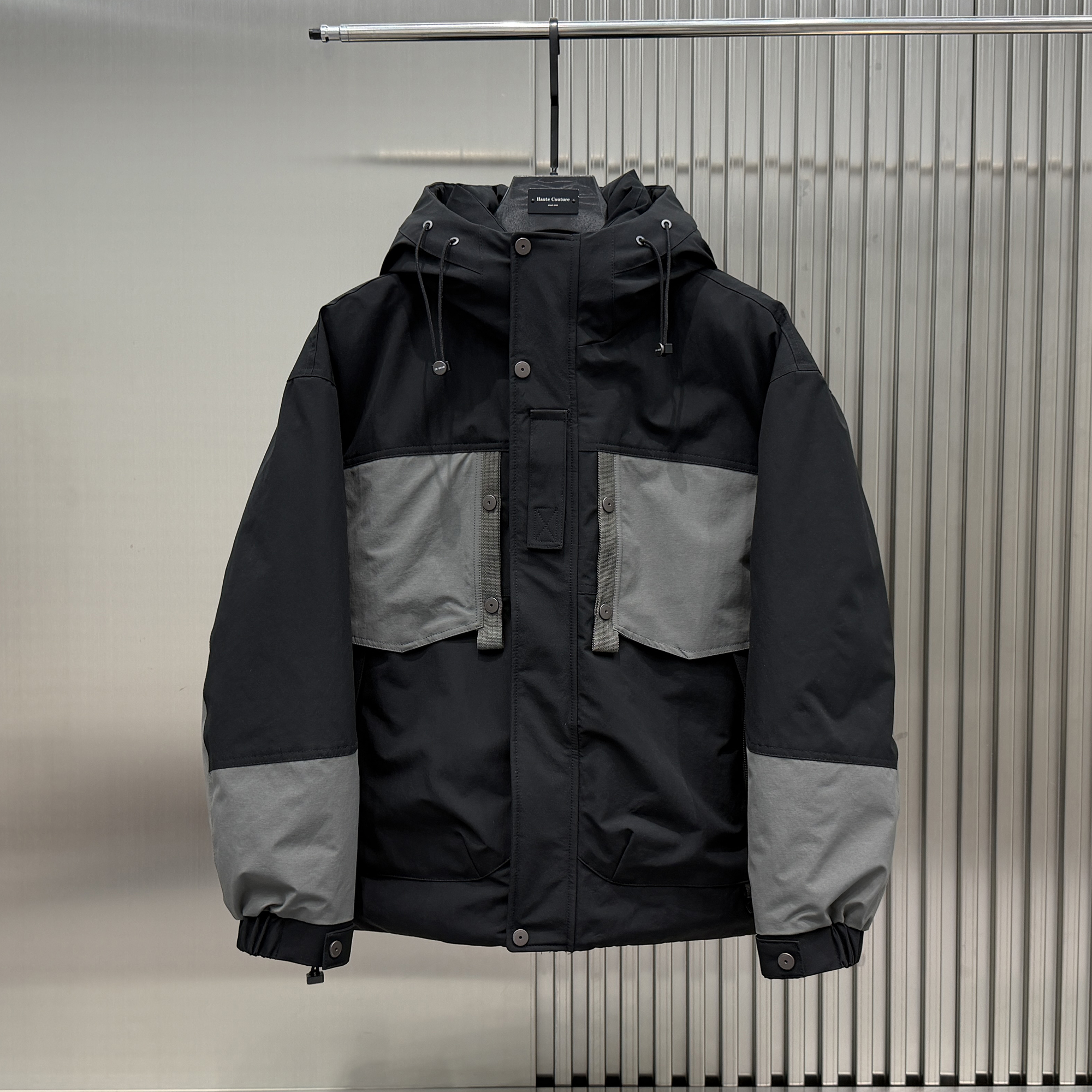 日系户外痞帅加厚连帽羽绒服