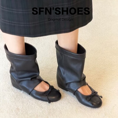 韩版靴子夏薄款女款镂空绝美凉靴