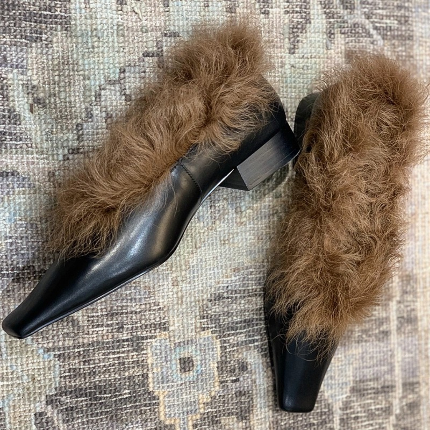 保暖毛毛鞋女外穿单鞋百搭小皮鞋