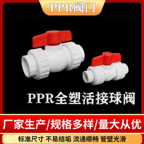 ppr全塑双活接球阀ppr阀门配件