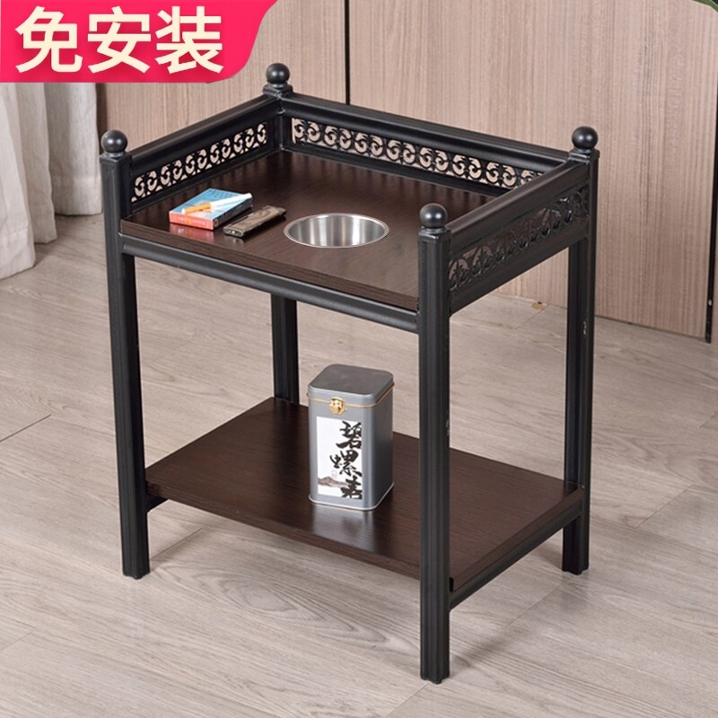 麻将机茶几双层加厚麻将桌旁边角几烟灰缸茶楼麻将桌放茶杯的架子图片