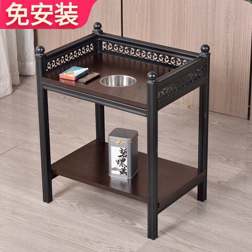 麻将机茶几双层加厚麻将桌旁边角几烟灰缸茶楼麻将桌放茶杯的架子