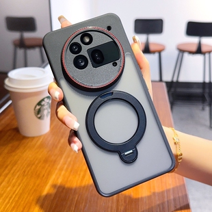 适用于NothingPhone3APro徕手机壳卡系列保护套Nothing Phone 3A Pro保护套简约奢华红圈镜头磁吸款