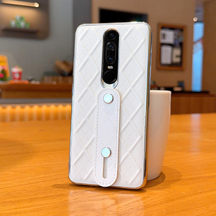 适用华为MateRS手机壳简约商务纯色华为MateRS保护套电镀边框防摔硬壳创意菱格双色腕带款