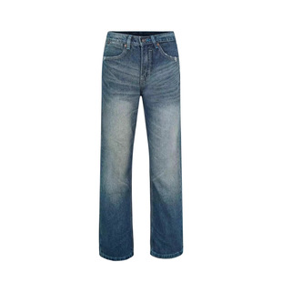 cleanfit牛仔裤 原牛523老钱风水洗做旧微喇直筒长裤 男 美式 现货