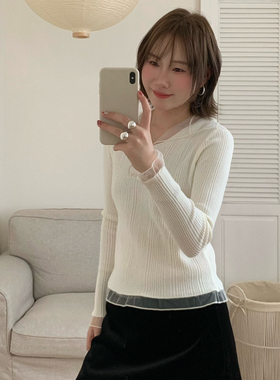 Flower & April-织衫女秋冬显瘦内搭独特漂亮别致上衣针织衫90001