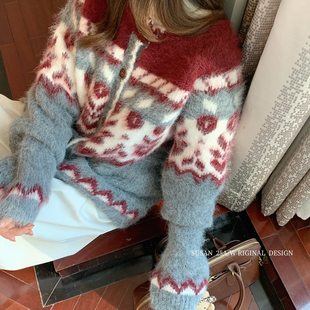 SUSAN 暖冬来软糯慵懒宽松费尔岛保暖毛衣2279s