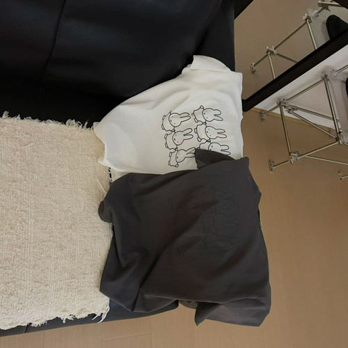 UNCLE BE26夏上新可爱并排米菲兔宽松短袖T恤