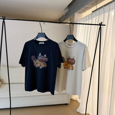 UNCLE BE26年夏上新设计感卡通印花休闲短袖T恤