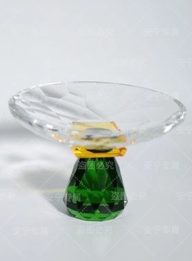 K9水晶果盘甜点盘小吃零食碟子家用送礼佳品