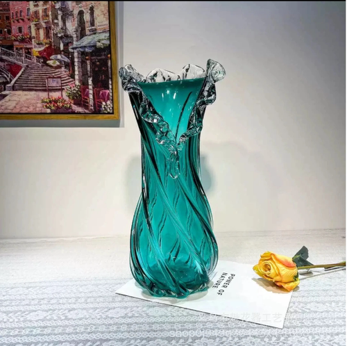 沧海月明 |新款轻奢琉璃花瓶家居客厅创意插花高级感样板间玄关