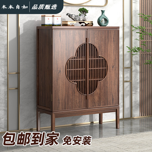 100%全实木北方老榆木高柜