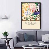 北欧潮流艺术组合餐厅挂画ins风桌面摆画小众涂鸦艺术客厅装 饰画