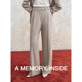 阔腿裤 裤 女2025秋冬新款 Memory Inside澳洲进口美利奴羊毛西装