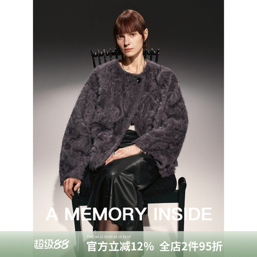 慵懒风小湖羊环保皮草外套女冬季