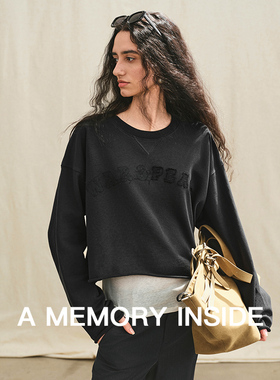 A Memory Inside“战争与和平”100%长绒棉刺绣长袖t恤女休闲百搭