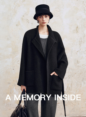 A Memory Inside澳洲进口羊驼羊毛短款双面呢大衣女2025冬季新款