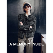 Memory Inside高定羊驼毛 手工织带 盘扣小香风外套女2025新款