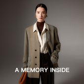 秋立领拼接设计上衣 外套女2023年新款 Memory Inside绵羊毛西装