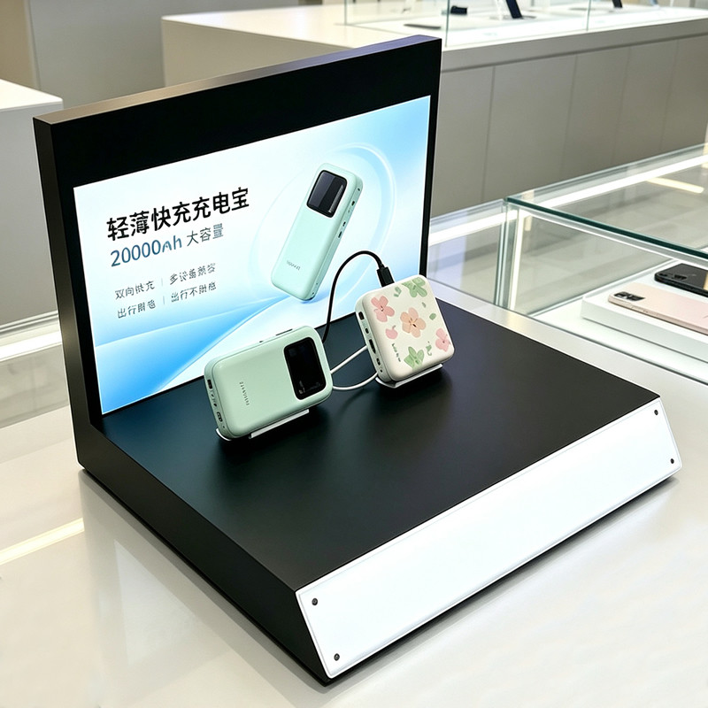 亚克力展示架定制化妆品智能手表耳机led发光陈列架数码展会摆台