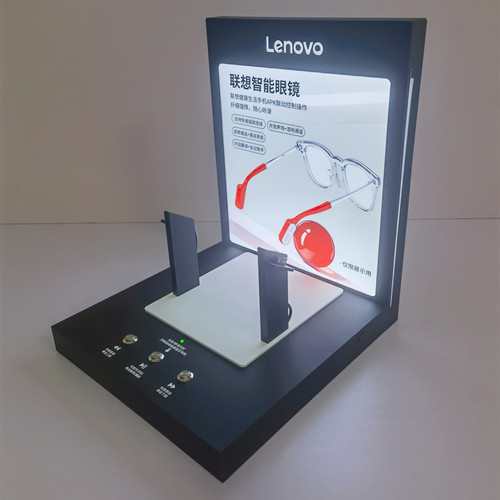 智能眼镜展示道具ai眼镜陈列展示架led灯亚克力可定制展示柜厂家