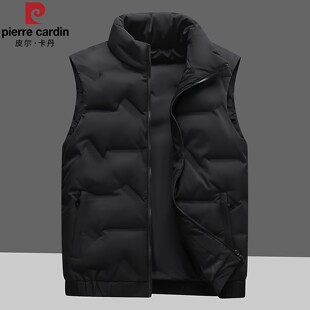 皮尔卡丹高端男款羽绒马甲2025新款外穿秋冬男式轻薄鸭绒背心外套