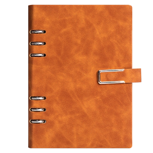 笔记本本子加厚活页本可拆卸记事本商务高档工作办公用会议记录本A5皮面高颜值2026年新款日记本定制可印logo