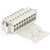 WAGO万可1线孔型插头侧面带锁定卡1,50mm²浅灰色734-112/037-000