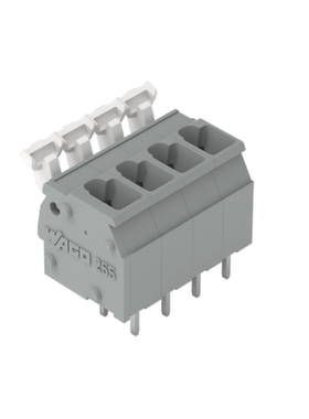 WAGO万可PCB接线端子推压键2.5mm²可跨接灰色255-406