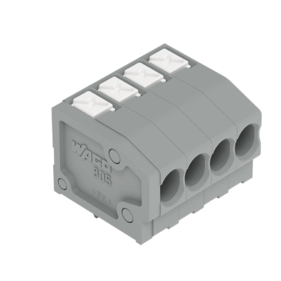 WAGO万可PCB接线端子推压键4极灰色805-304