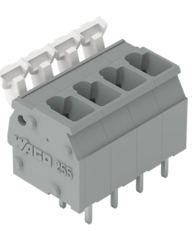 WAGO万可PCB接线端子推压键2.5 mm²2极灰色255-402