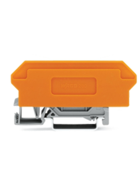 WAGO万可基础接线端子6极带有橙色隔板2,50mm²灰色280-609