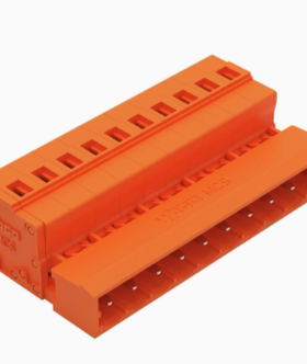 WAGO万可1线针型连接器2.5mm²焊针间距5.08mm10极橙色231-640
