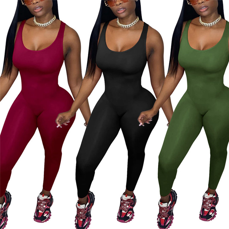 piece Clubwear Sports Pants Jumpsuit Romper Leotard Trousers