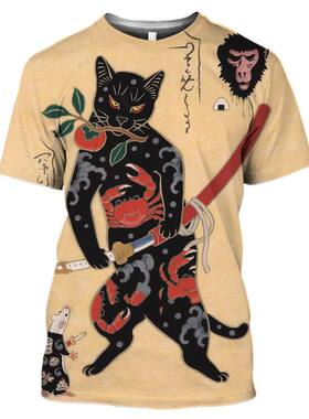 男士宽松休闲3D印花上衣